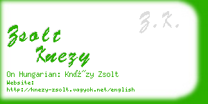 zsolt knezy business card